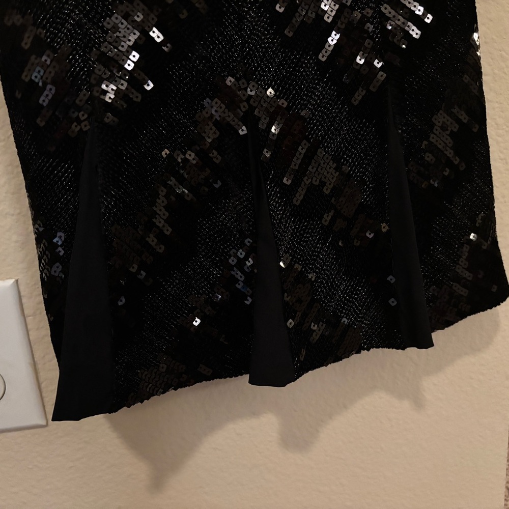 Diane Von Furstenberg Black Sequin Cocktail Dress - Picture 5 of 7
